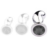 SM Fantasy Plug Bijou Bean Silver L 9 x 3.5cm Noir